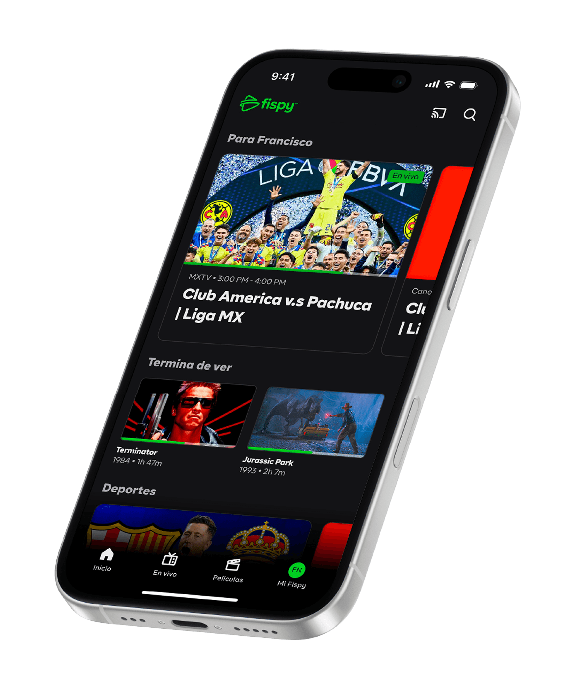 phone showing fispy app